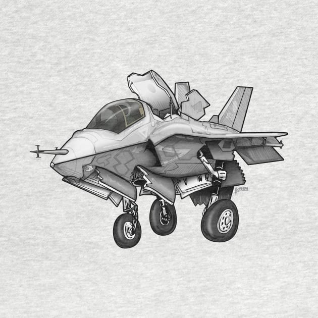 F-35B Lighting II Joint Strike Fighter Illustration by hobrath